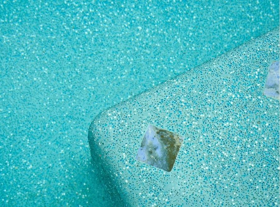 close up of a-1 pool service pool project surface